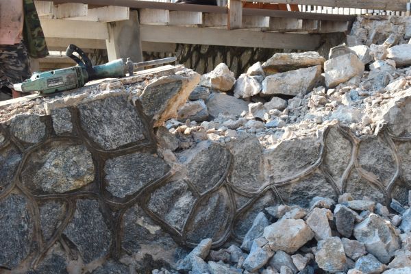 Retaining Wall Demolition in Cedar Falls