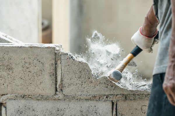 Block Wall Demolition in Cedar Falls